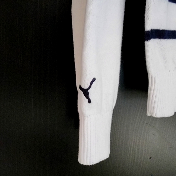 Navy Striped Puma Sweater - Picture 4 of 5
